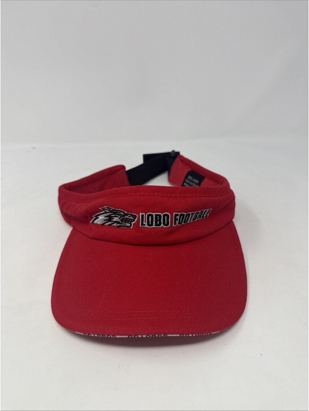 Lobo Football Red Visor Hat Adjustable